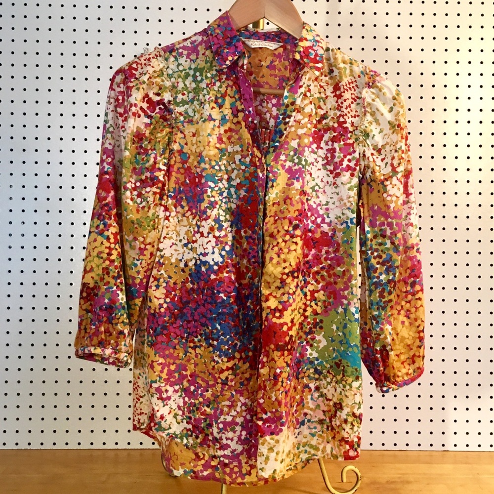 Robert Graham Abstract Print Shirt Small